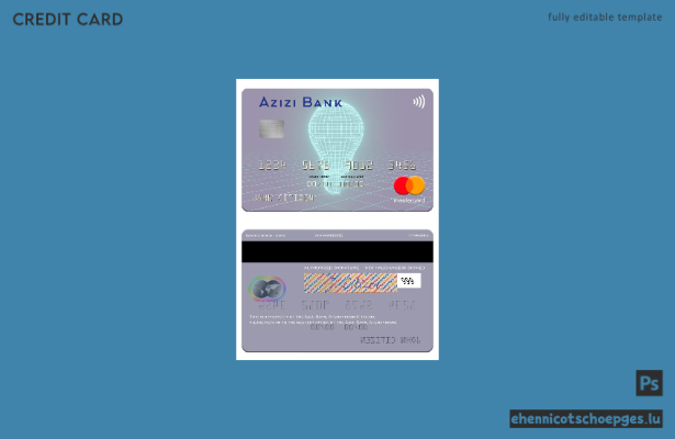 Mustervorschau der Afghanistan Azizi Bank Mastercard